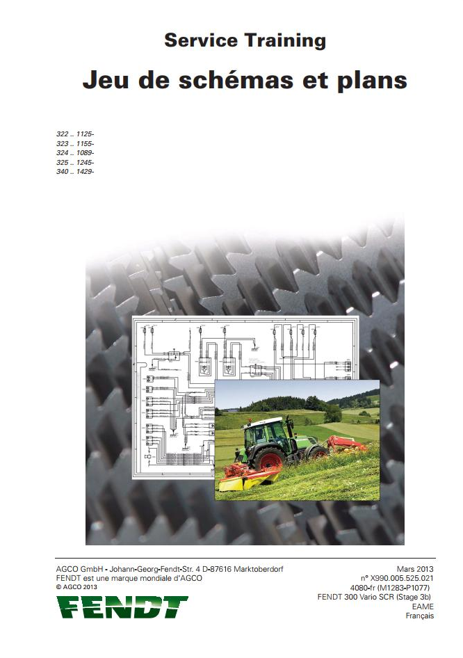 Fendt 309 310 311 312 313 Vario Circuit Diagram Manual PDF