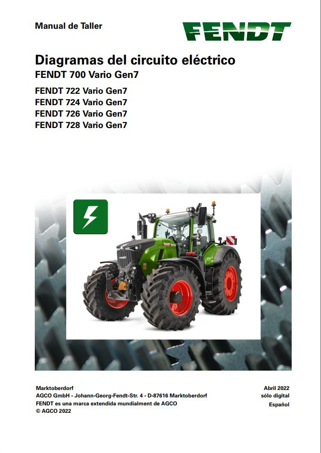 Fendt 720 722 724 726 728 Vario Gen7 Circuit Diagram Manual PDF