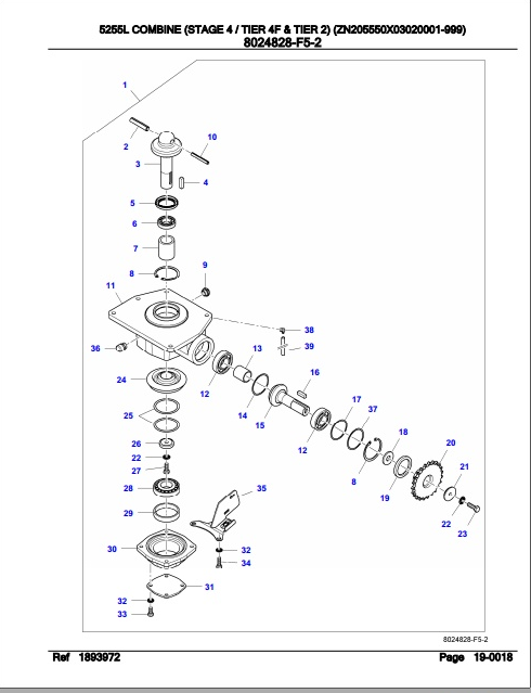 Fendt Combine 5255L Parts Catalog Manual 6246522 07.2019 PDF