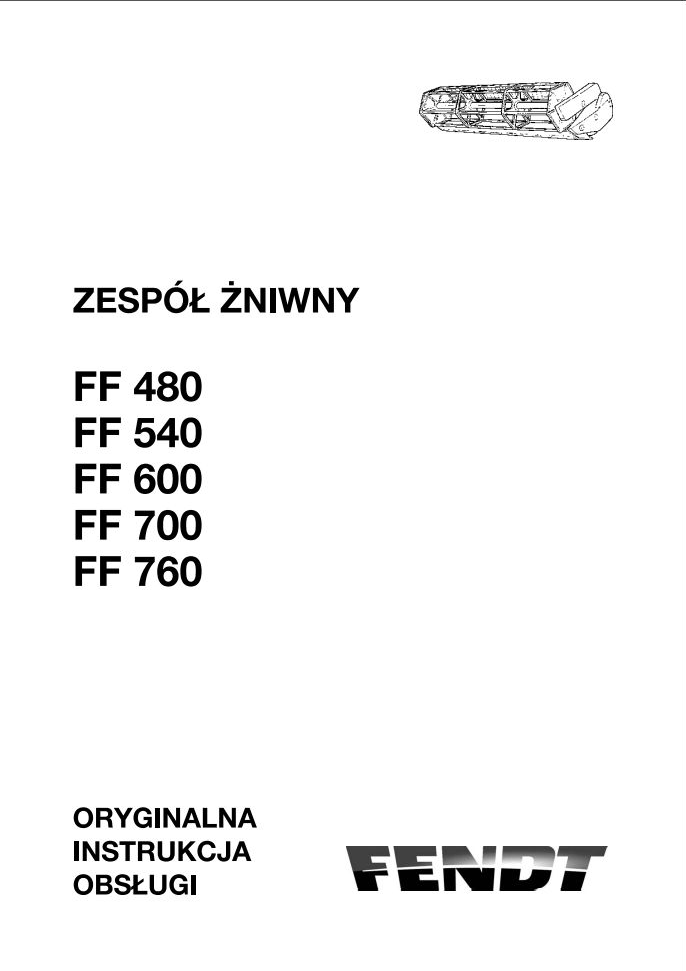 Fendt Combine Harvester FF 480 540 600 700 760 Operator Manual PDF