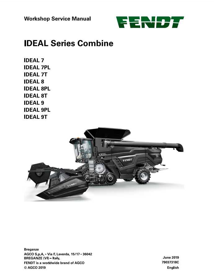 Fendt IDEAL Series Combine Harvester Workshop Service Manual 79037318C PDF