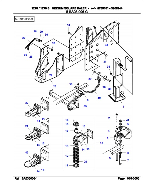 Fendt Medium Square Baler 1270 1270 S Parts Catalog Manual 3906244 07.2011 PDF