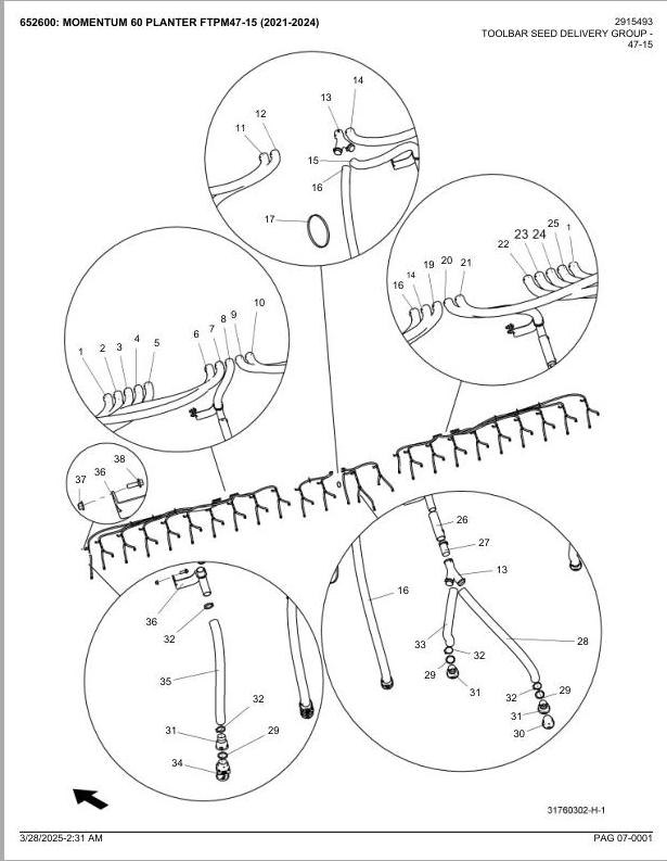 Fendt Momentum 60 Planter FTPM47-15 2021-2024 Spare Parts Catalog Manual PDF