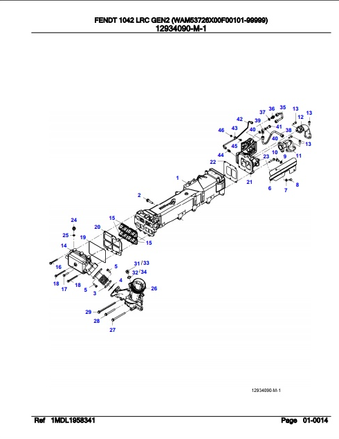Fendt Tractor 1042 LRC Gen2 Parts Catalog Manual F537003 02.2020 PDF