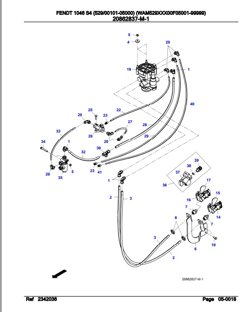 Fendt Tractor 1046 S4 Parts Catalog Manual F529000 11.2019 PDF