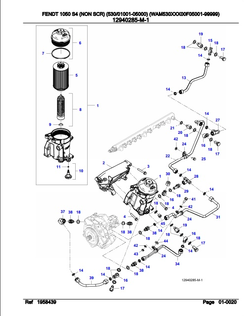 Fendt Tractor 1050 S4 Parts Catalog Manual F530003 10.2019 PDF