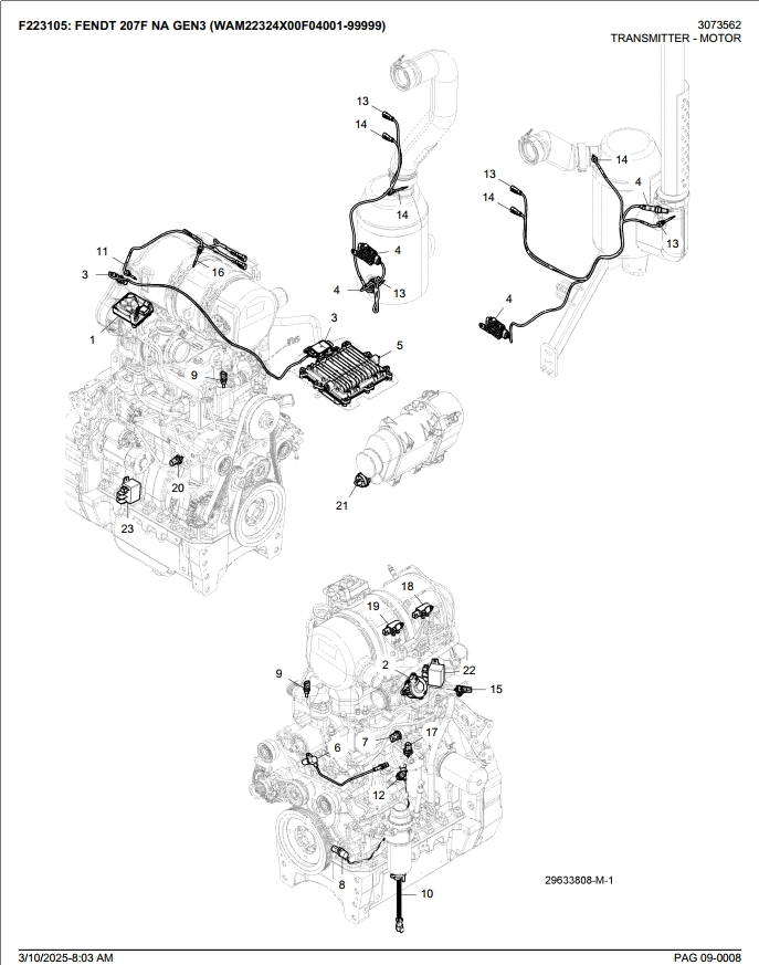 Fendt Tractor 207F NA GEN3 2025 Spare Parts Catalog Manual PDF