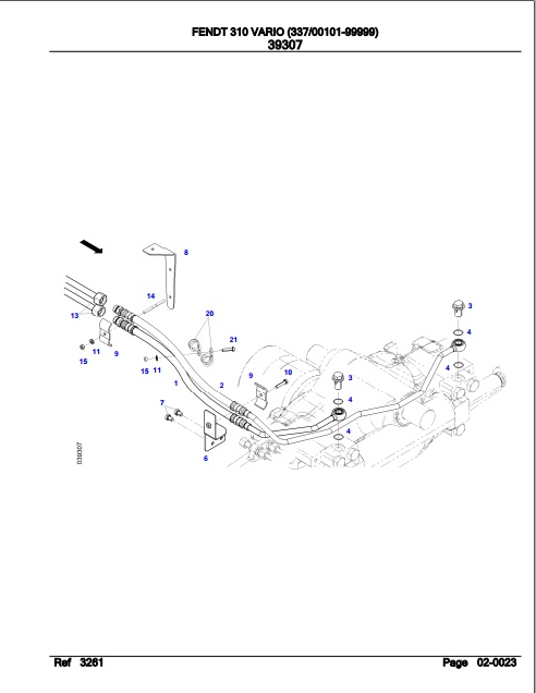 Fendt Tractor 310 Vario SCR Parts Catalog Manual F337000 06.2020 PDF