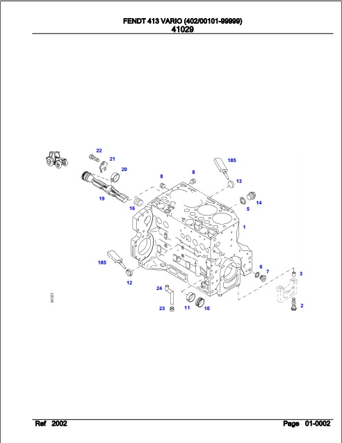 Fendt Tractor 413 Vario Parts Catalog Manual F402000 11.2018 PDF