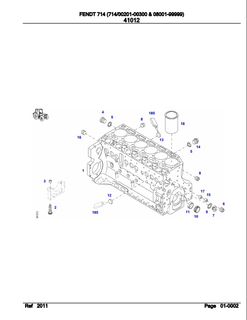 Fendt Tractor 714 Parts Catalog Manual F714001 10.2020 PDF