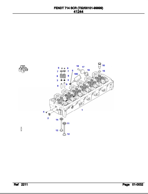 Fendt Tractor 714 SCR Parts Catalog Manual F732000 10.2020 PDF