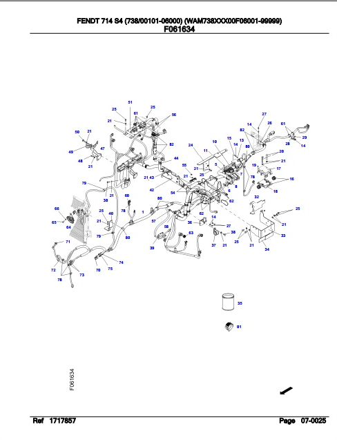 Fendt Tractor 718 S4 Parts Catalog Manual F740000 10.2020 PDF