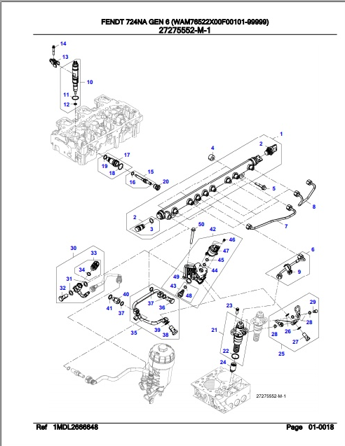 Fendt Tractor 724NA Gen 6 Parts Catalog Manual F765105 09.2020 PDF