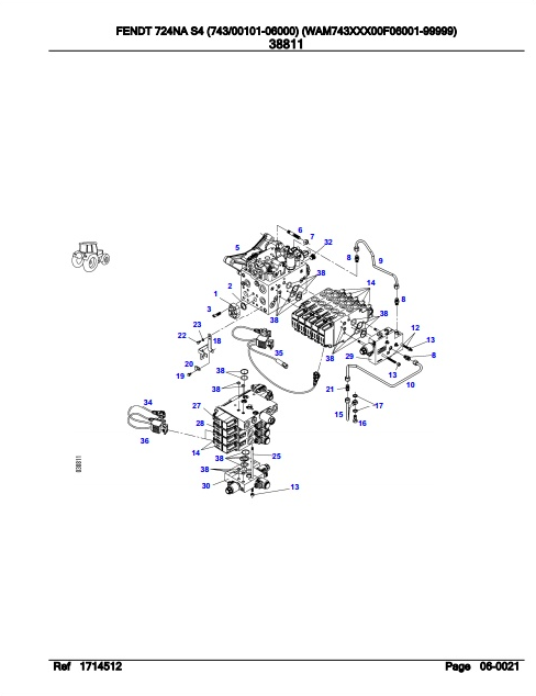 Fendt Tractor 724NA S4 Parts Catalog Manual F743105 10.2020 PDF