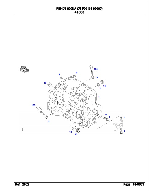 Fendt Tractor 820NA Parts Catalog Manual F731105 10.2018 PDF