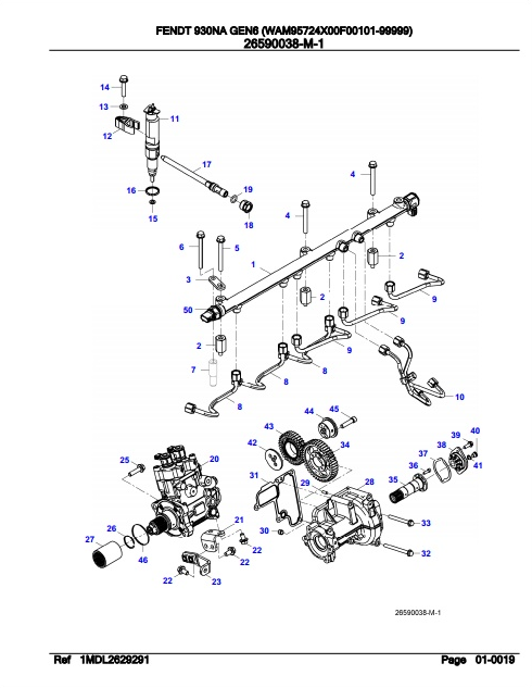 Fendt Tractor 930NA Gen6 Parts Catalog Manual F957105 06.2020 PDF
