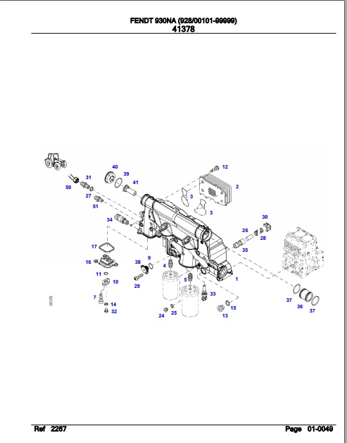 Fendt Tractor 930NA Parts Catalog Manual F928105 06.2020 PDF