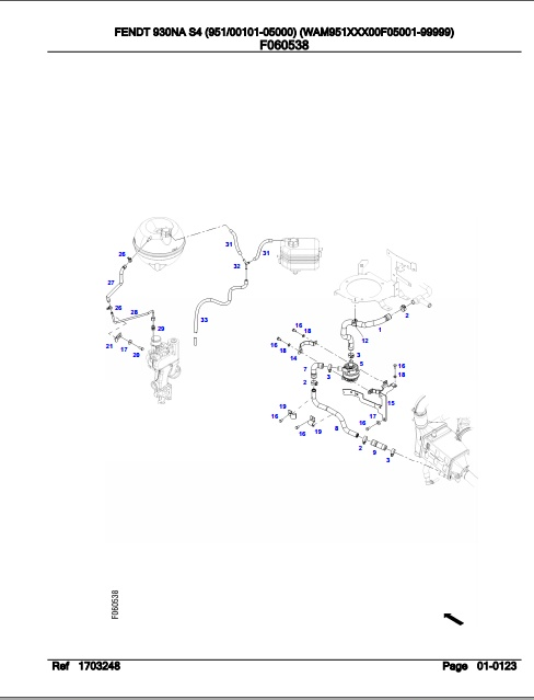 Fendt Tractor 930NA S4 Parts Catalog Manual F951105 10.2020 PDF