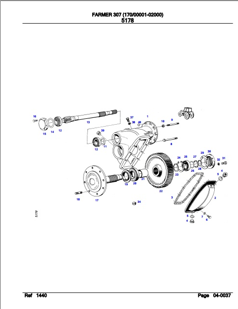 Fendt Tractor Farmer 307 Parts Catalog Manual F170000 11.2018 PDF