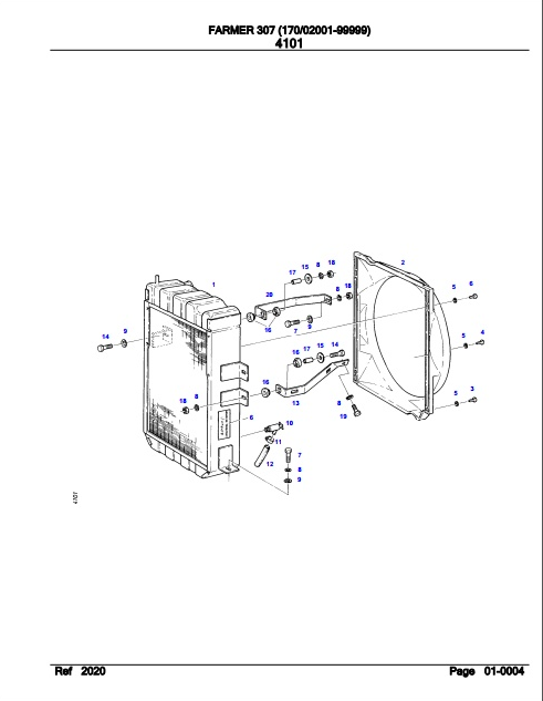 Fendt Tractor Farmer 307 Parts Catalog Manual F170001 11.2018 PDF