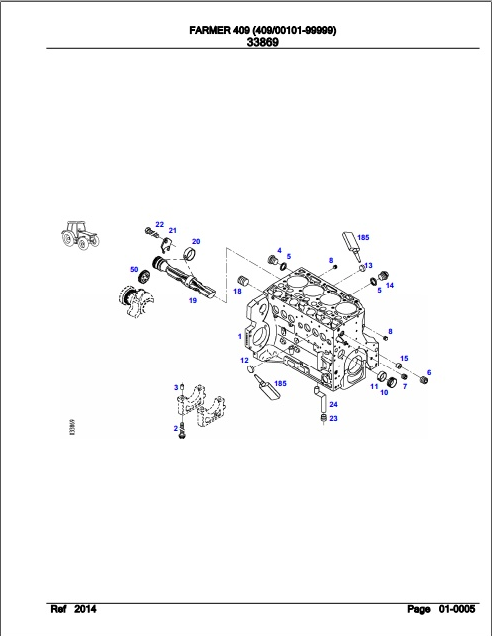 Fendt Tractor Farmer 409 Parts Catalog Manual F409000 09.2020 PDF