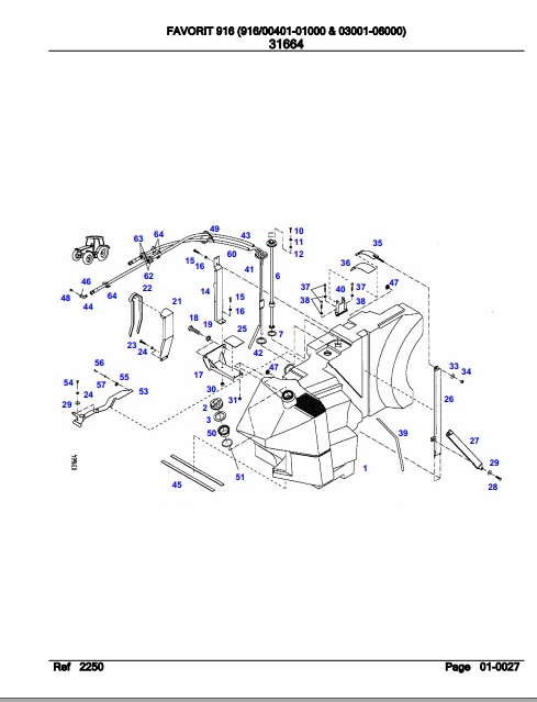 Fendt Tractor Favorit 916 Parts Catalog Manual F916001 09.2020 PDF
