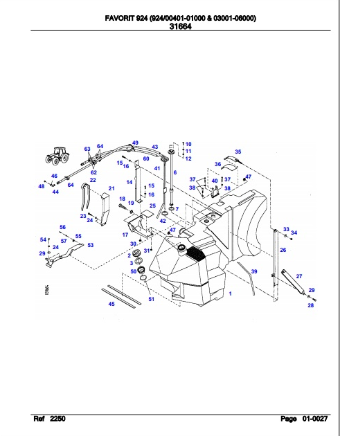Fendt Tractor Favorit 924 Parts Catalog Manual F924001 09.2020 PDF