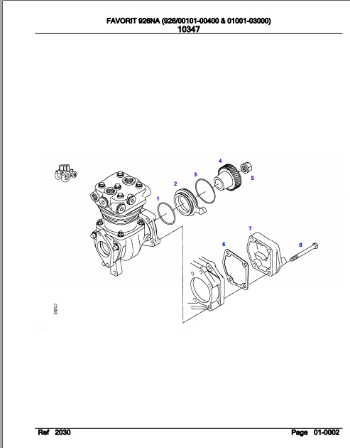Fendt Tractor Favorit 926NA Parts Catalog Manual F926105 01.2020 PDF