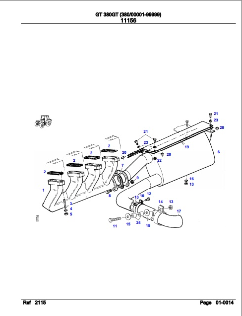 Fendt Tractor GT 380GT Parts Catalog Manual F380000 09.2020 PDF