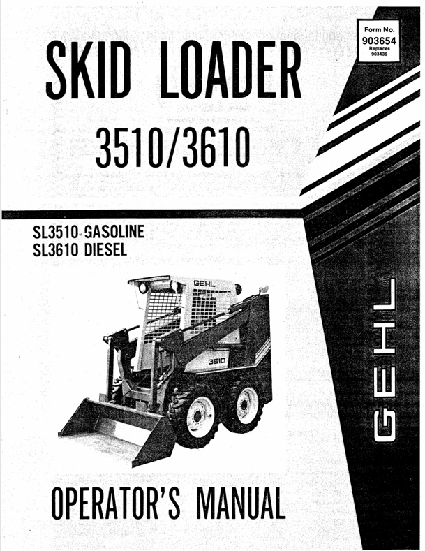 GEHL 3510 & 1610 Operator Manual PDF (903654) – Complete Operation & Maintenance Guide