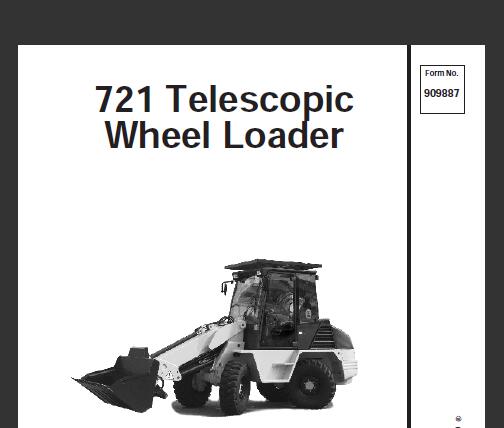 GEHL 721 TELESCOPIC WHEEL LOADER OPERATOR’S MANUAL - PDF FILE