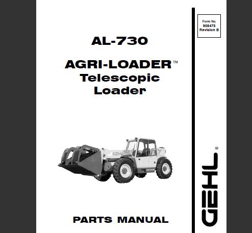 GEHL AL-730 AGRI-LOADER TELESCOPIC LOADER OPERATOR’S MANUAL - PDF FILE