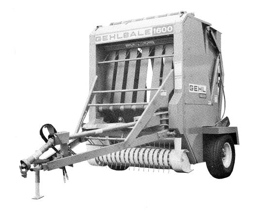 GEHL RB1600 BALER PARTS CATALOGUE MANUAL - PDF FILE