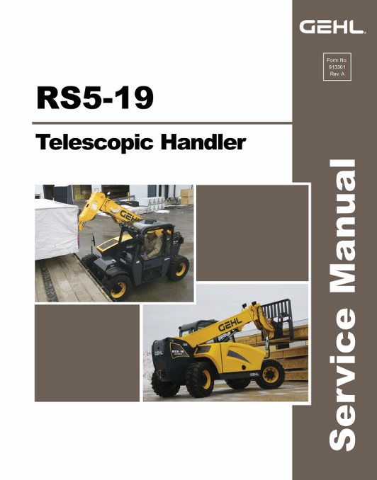GEHL RS5-19 Telescopic Handler (913301) Service Manual PDF Download | Repair Guide