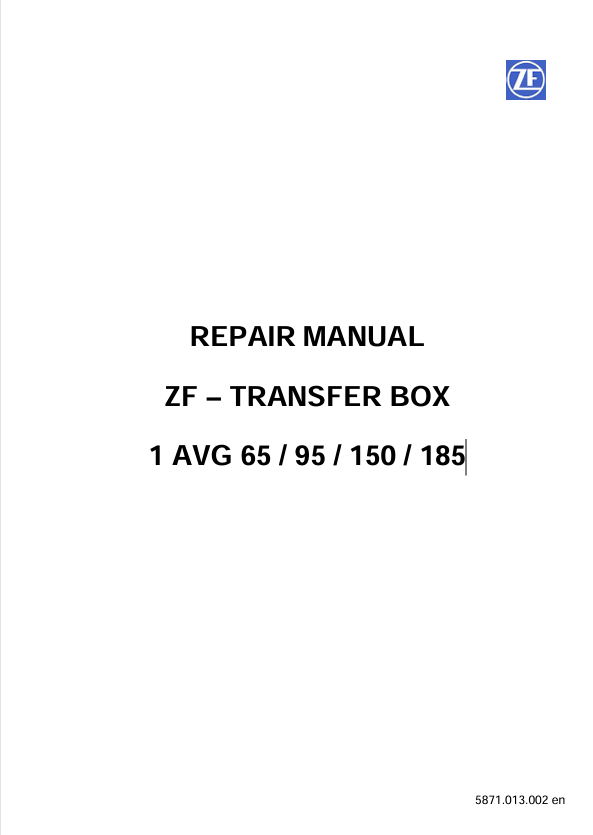 GEHL ZF Transfer Box 1 AVG 65 95 150 185 Repair Manual 50940523 PDF Download