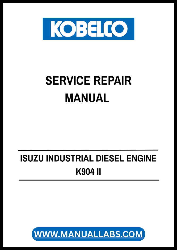 KOBELCO ISUZU Industrial Diesel Engine K904 II, K905LC II Service Repair Manual IDE-2041-00 - PDF
