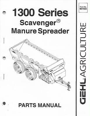 1330 - Gehl Truck Mounted Scavenger Spreader Parts Manual