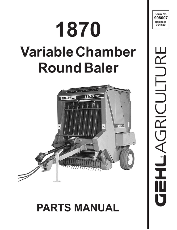 1870 Gehl Variable Chamber Round Baler Parts Manual PDF | Complete Parts Guide