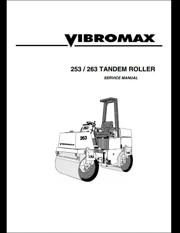 JCB Vibromax 253 & 263 Tandem Roller Workshop Service Repair Manual