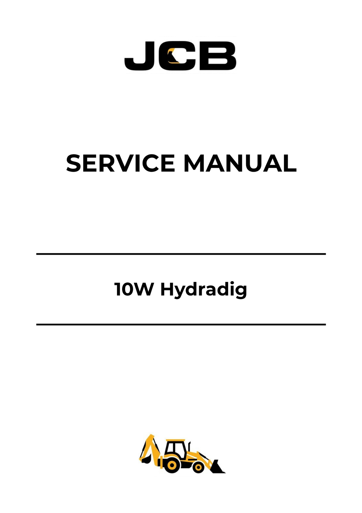 JCB 110W Hydradig Service Manual 9813-4400 PDF – Workshop & Repair Guide