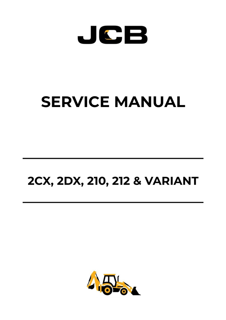 JCB 2CX, 2DX, 210, 212 & Variant Service Manual 9803/7110 PDF | Complete Repair & Maintenance Guide