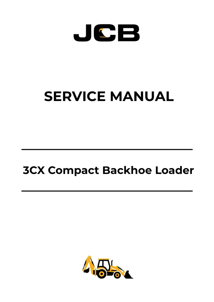 JCB 3CX Compact Backhoe Loader Service Manual 9813-5450 PDF Download