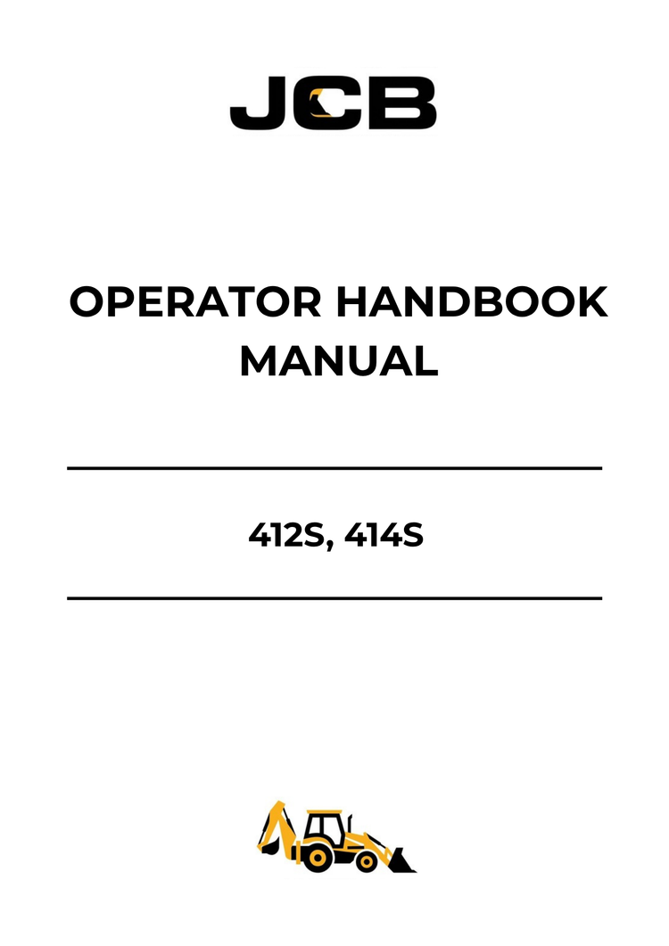JCB 412S & 414S Operator Handbook Manual 9801-8340 PDF Download