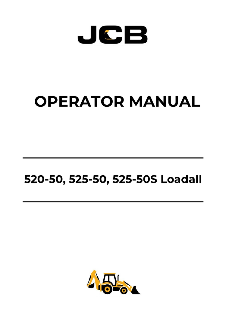JCB 520-50, 525-50 & 525-50S Loadall Operator Manual 9811-9200 PDF Download