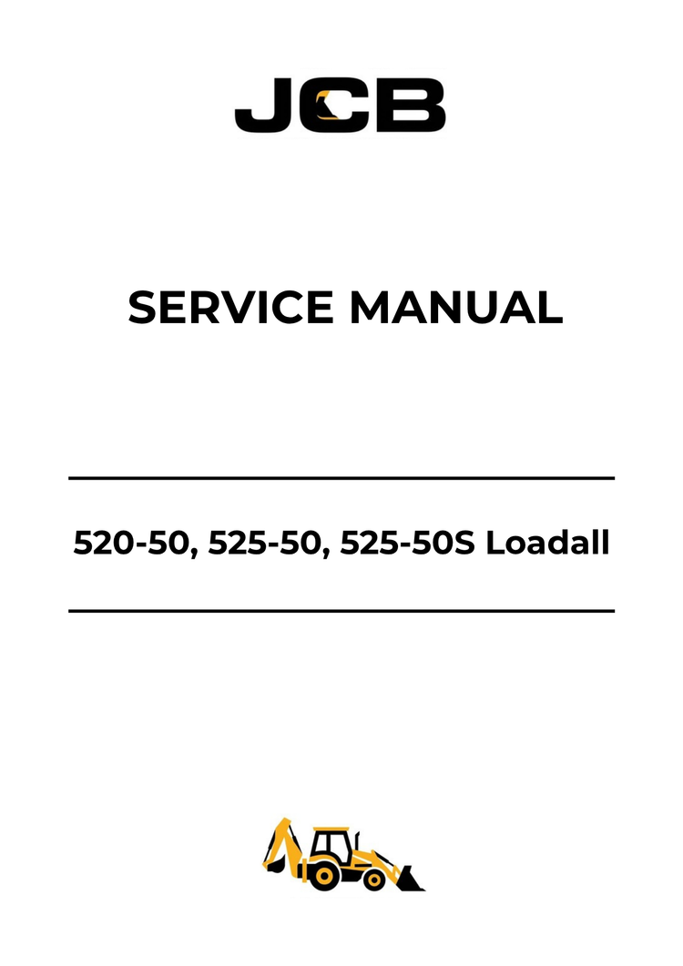 JCB 520-50, 525-50 & 525-50S Loadall Service Manual 9803-3620 PDF Download