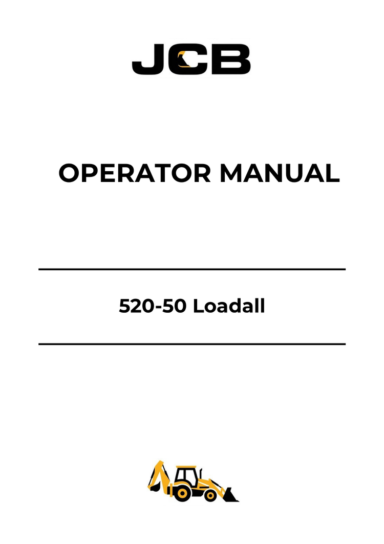 JCB 520-50 Loadall Operator Manual 9821-2767 PDF Download