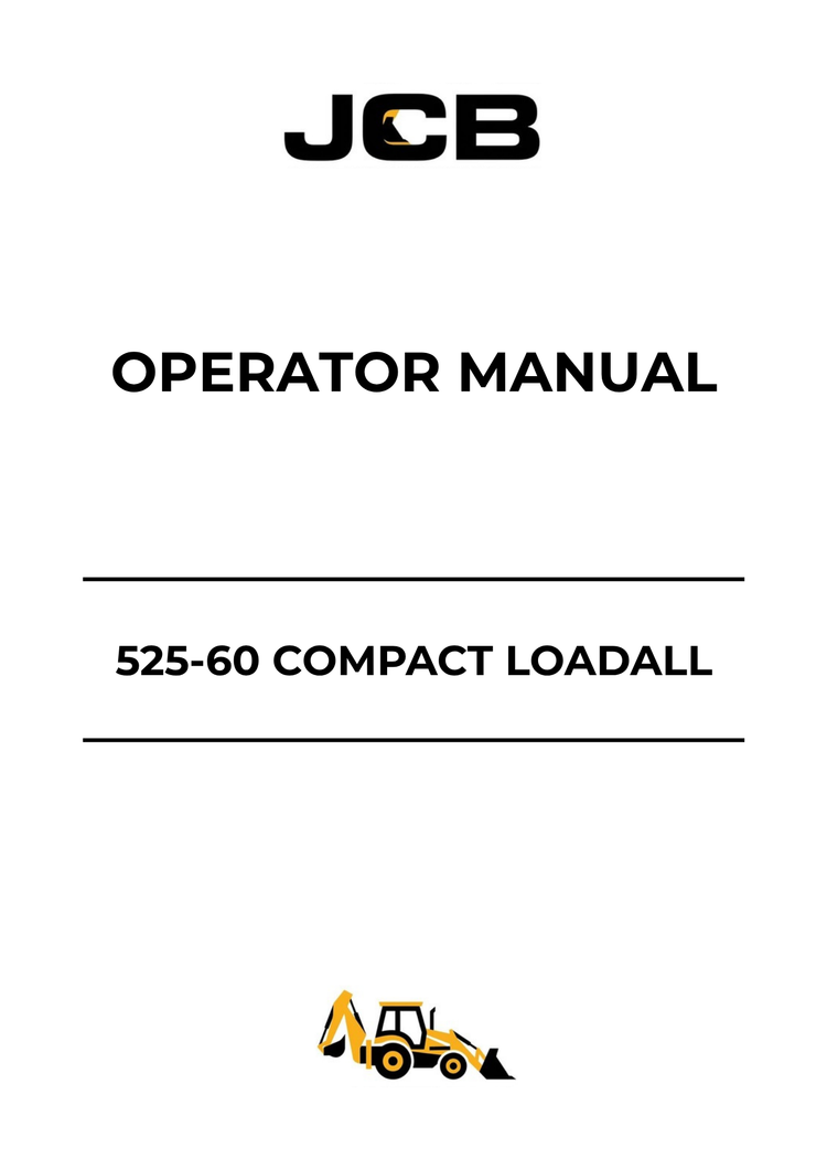 JCB 525-60 Compact Loadall Operator Manual 9821/9100 PDF