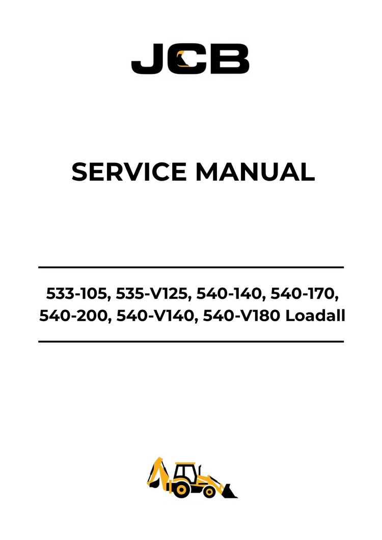 JCB 533-105, 535-V125, 540-140, 540-170, 540-200 Loadall Service Manual 9813-9100 PDF