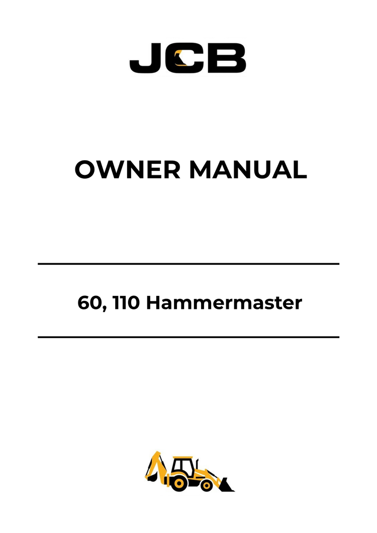 JCB 60 & 110 Hammermaster Owner Manual PDF | Download Manual 9801-0169