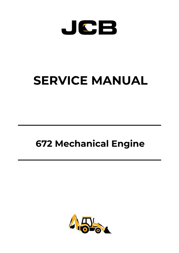 JCB 672 Mechanical Engine Service Manual 9806-6900 PDF Download